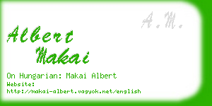 albert makai business card